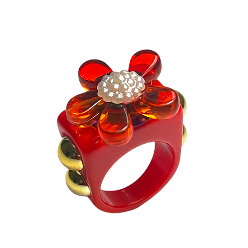 anillo primavera rojo de la marca elas collection