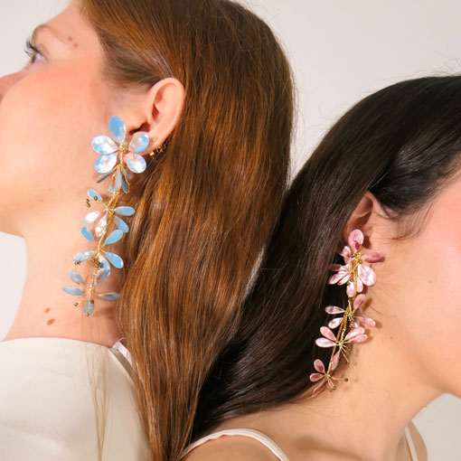 pendientes nia violeta de la marca elas collection