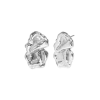 pendientes acero martillado irregular plateado de la marca elas collection
