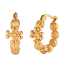 pendientes aro en acero con bolas de la marca elas collection