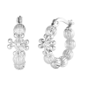 pendientes aro acero bolas plateado de la marca elas collection