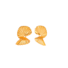 pendientes flor espiral dorado de la marca elas collection
