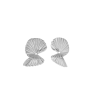 pendientes flor espiral plateado de la marca elas collection