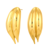 pendientes hoja doble dorado de la marca elas collection