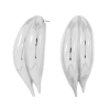 pendientes hoja doble plateado de la marca elas collection